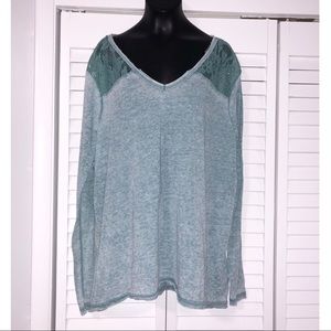 Blue long sleeve top